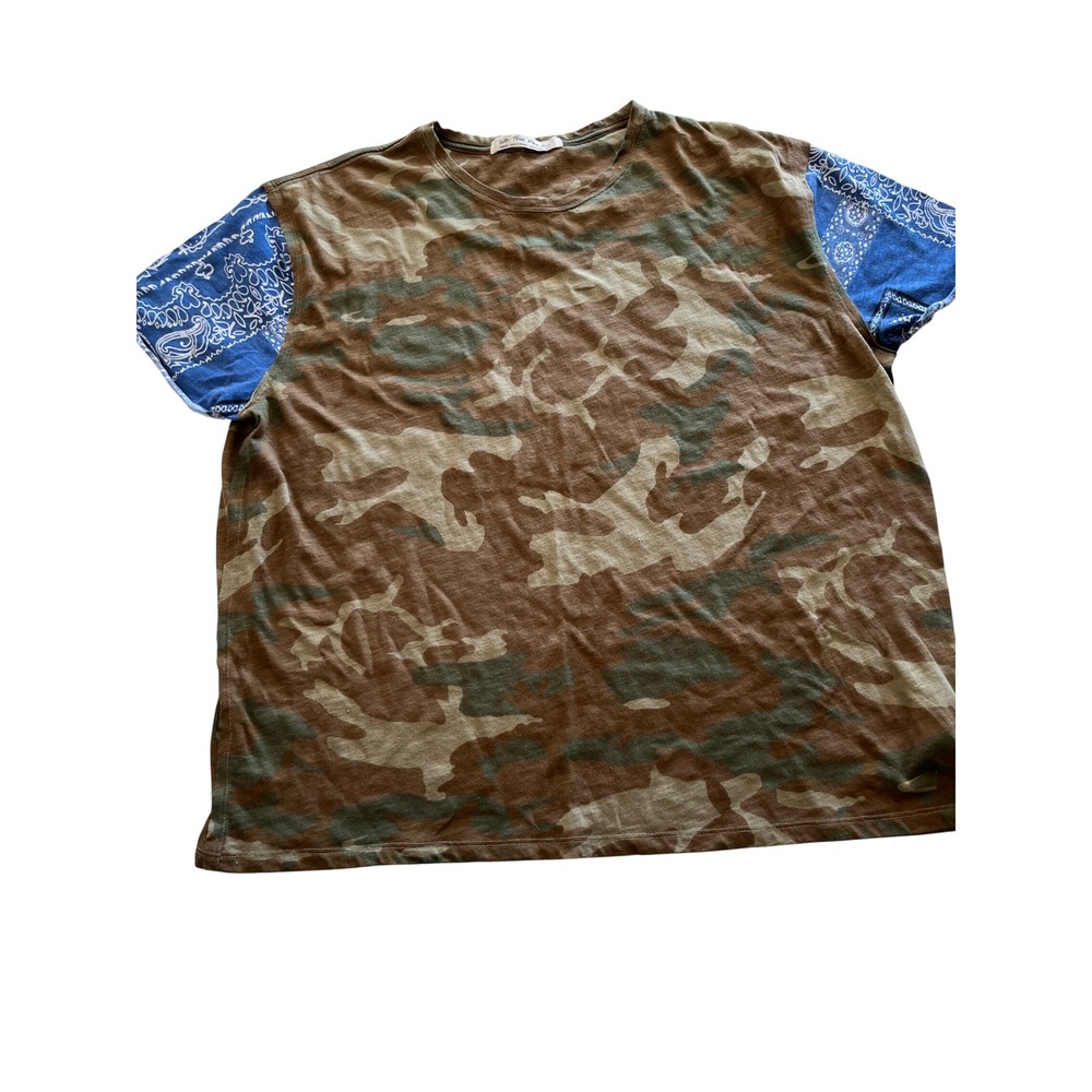 Free People We The Free Clarity Camo Bandana Sleeve Tee Womens S Oversized Boho